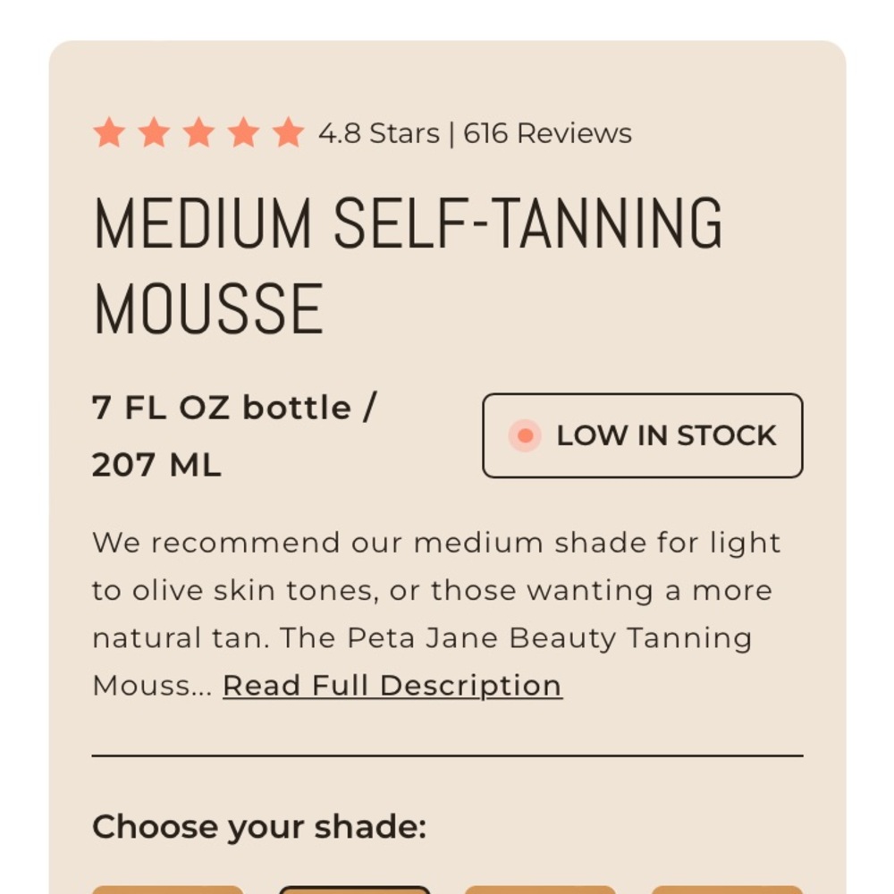 PetaJane Medium Tanning Mousse - Picture 4 of 5